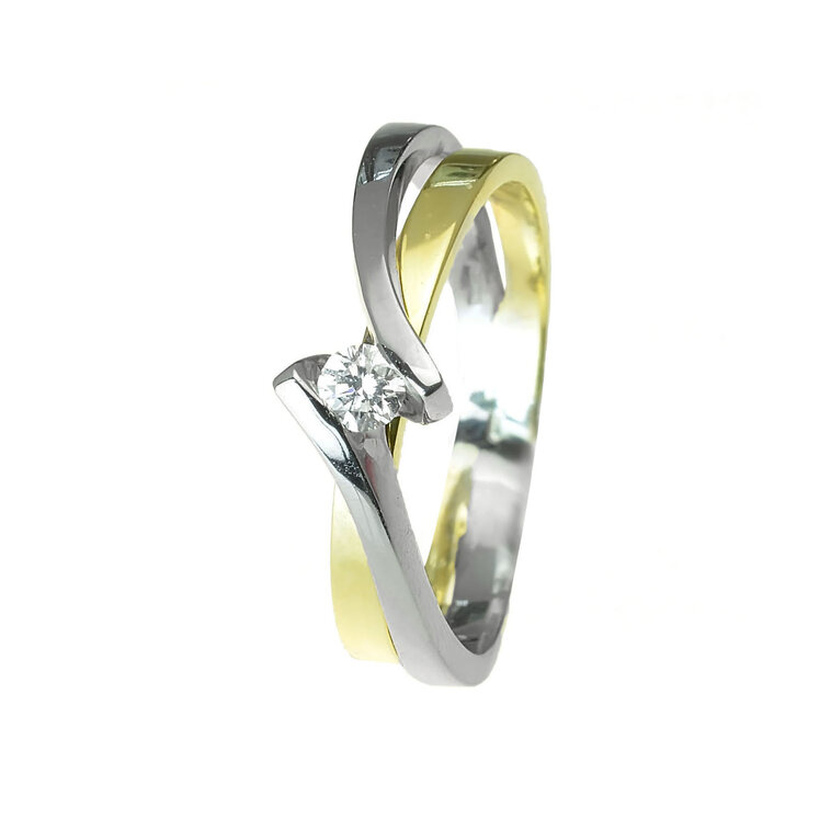 GOLDIE Zlatý prsteň s diamantom Iona ER412.RCX
