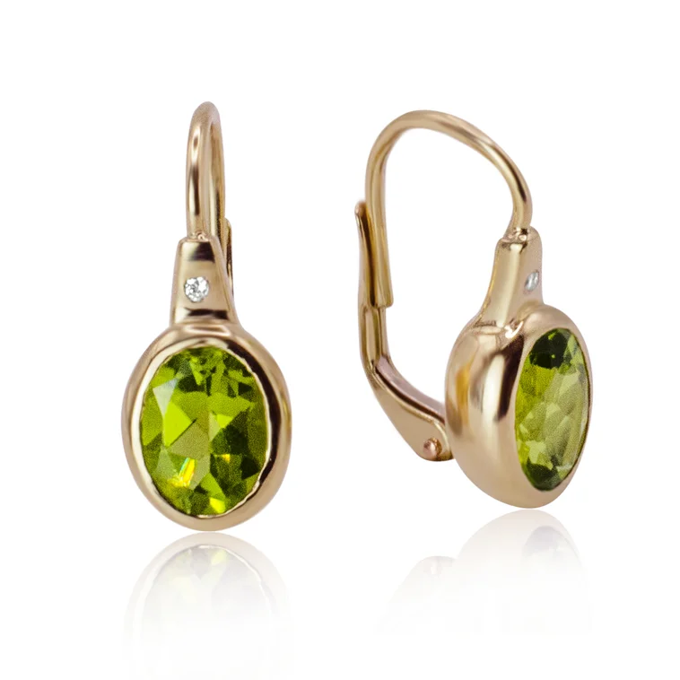Diamantové náušnice s olivínom LEA1353.WS Diamantové náušnice s olivínom LEA1353.WS
