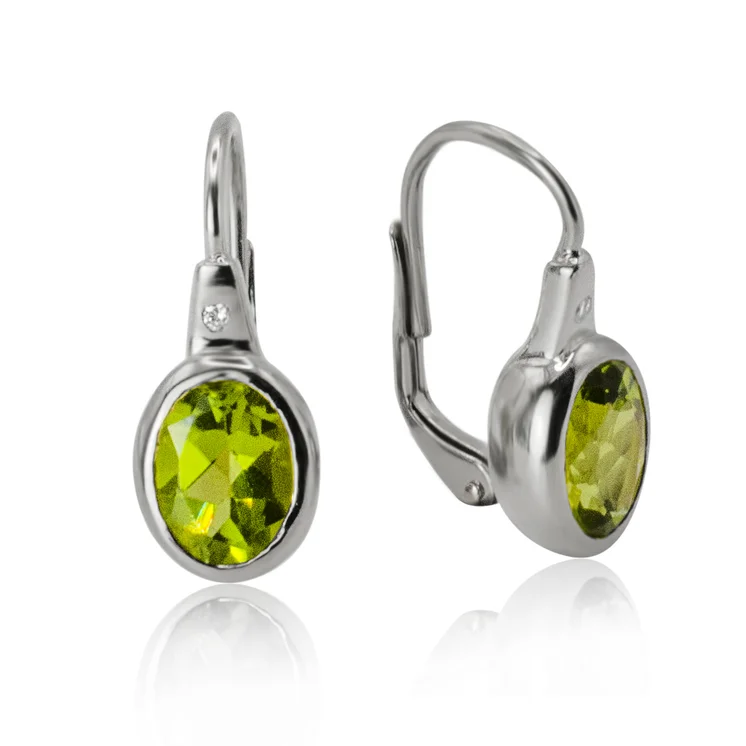 Diamantové náušnice s olivínom LEA1354.WS Diamantové náušnice s olivínom LEA1354.WS