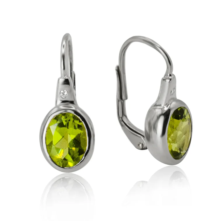 Diamantové náušnice s olivínom LEA1354.WS Diamantové náušnice s olivínom LEA1354.WS