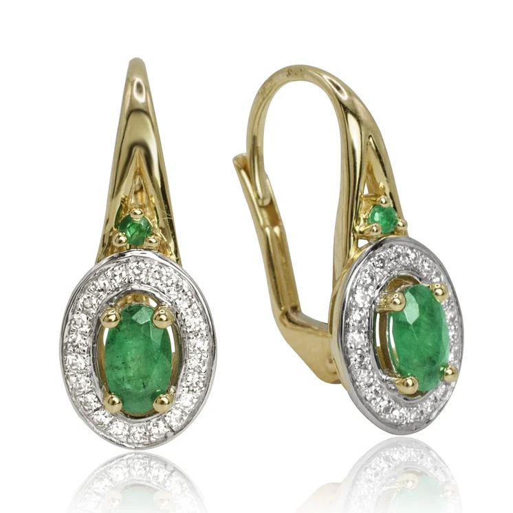 Diamantové náušnice s prírodnými smaragdmi LEA1495.SP Diamantové náušnice s prírodnými smaragdmi LEA1495.SP