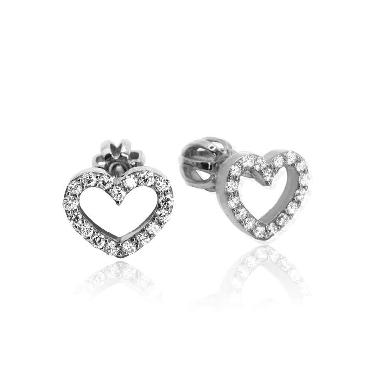 Diamantové náušnice so srdiečkom LEA1414.WS Diamantové náušnice so srdiečkom LEA1414.WS