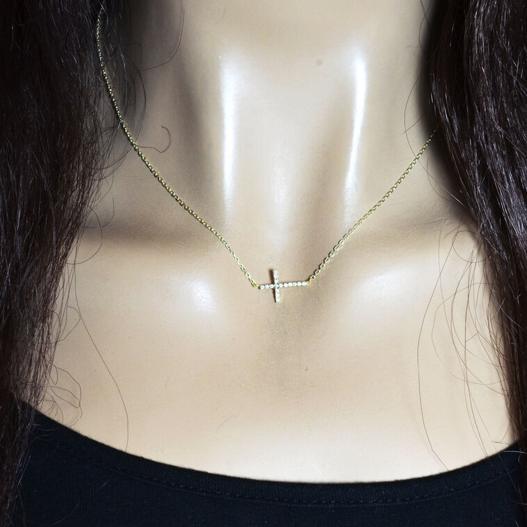 Diamantový náhrdelník krížik LNL322.ODB