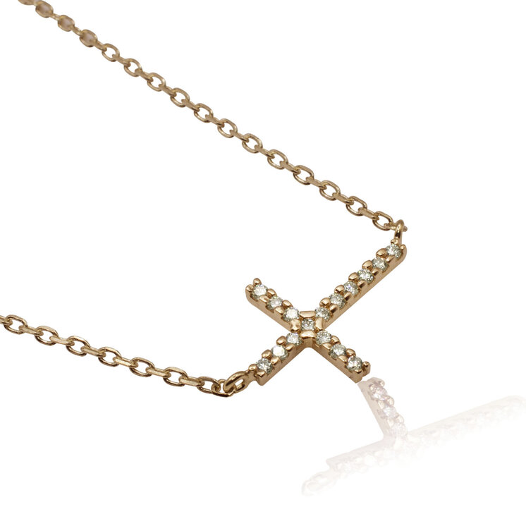 Diamantový náhrdelník krížik LNL323.ODB