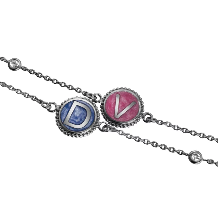 Diamantový náramok s písmenom a perleťou LBR338.X Diamantový náramok s písmenom a perleťou LBR338.X