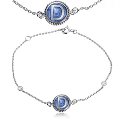 Diamantový náramok s písmenom a perleťou LBR338.X Diamantový náramok s písmenom a perleťou LBR338.X