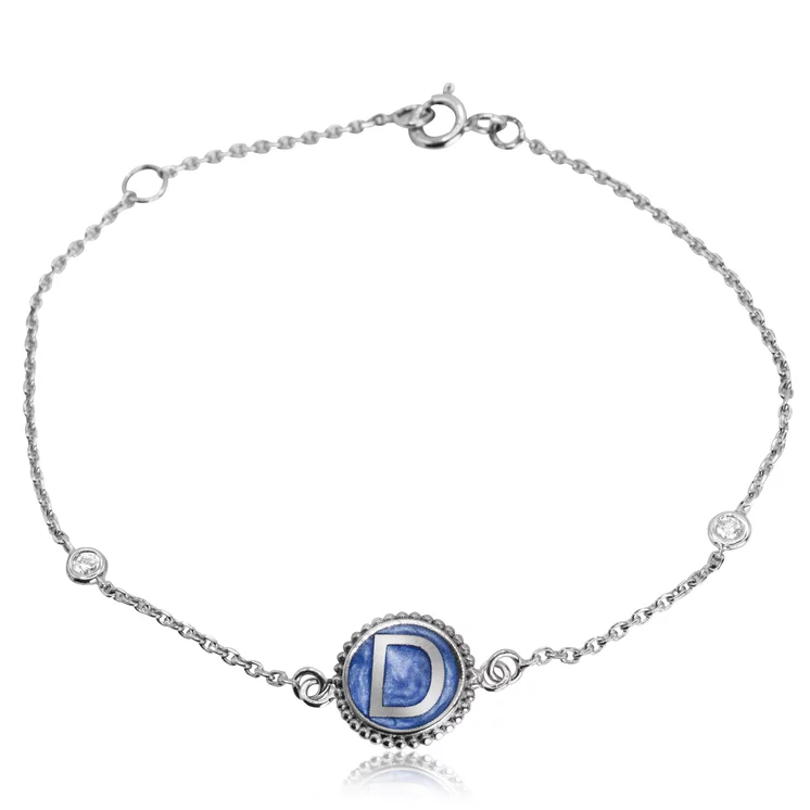 Diamantový náramok s písmenom a perleťou LBR338.X Diamantový náramok s písmenom a perleťou LBR338.X