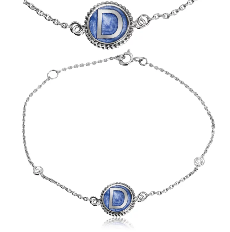Diamantový náramok s písmenom a perleťou LBR338.X Diamantový náramok s písmenom a perleťou LBR338.X