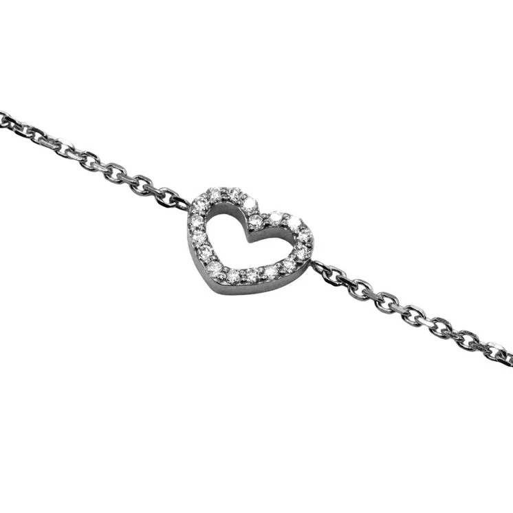 Diamantový náramok srdiečko white LBR406.WS Diamantový náramok srdiečko white LBR406.WS