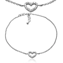 Diamantový náramok srdiečko white LBR406.WS Diamantový náramok srdiečko white LBR406.WS