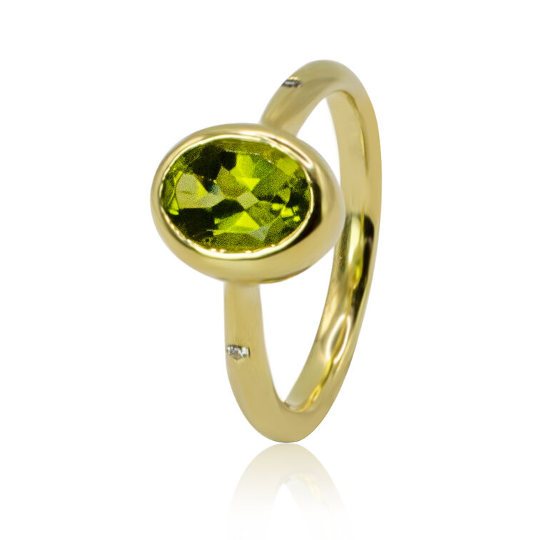 Diamantový prsteň s olivínom LRG724.WS
