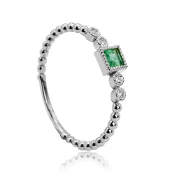 Diamantový prsteň so smaragdom Princess dream LRG709.WS Diamantový prsteň so smaragdom Princess dream LRG709.WS