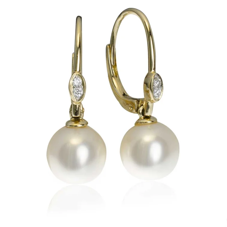 GOLDIE Diamantové náušnice so sladkovodnou perlou LEA1046.PA GOLDIE Diamantové náušnice so sladkovodnou perlou LEA1046.PA