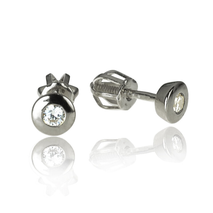 GOLDIE Diamantové náušnice Studs white LEA907.ZOX