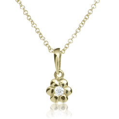 GOLDIE Diamantový náhrdelník kvetinka LNL300.ZO