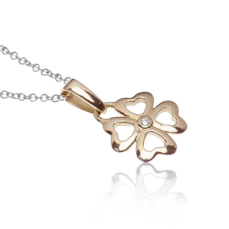 GOLDIE Diamantový náhrdelník štvorlístok LNL290.OD GOLDIE Diamantový náhrdelník štvorlístok LNL290.OD