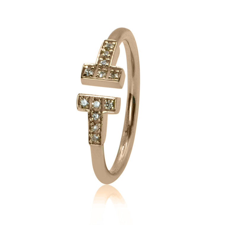 GOLDIE Diamantový prsteň Gencelina rose LRG652.W