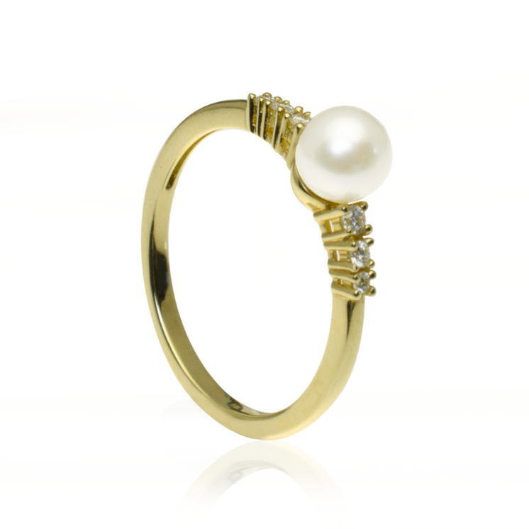 GOLDIE Diamantový prsteň s morskou perlou Aliya ER508.PAB