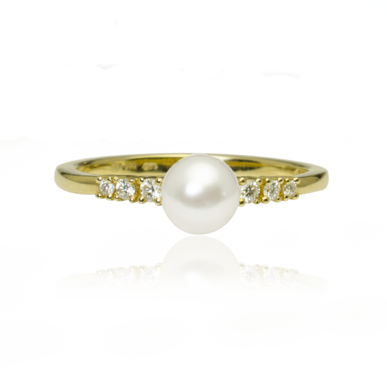 GOLDIE Diamantový prsteň s morskou perlou Aliya ER508.PAB