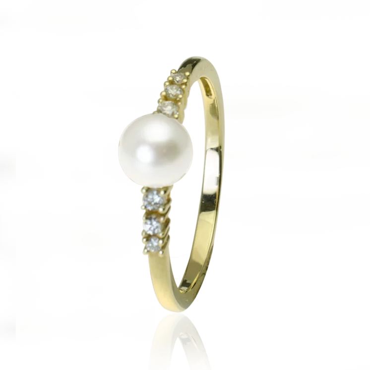 GOLDIE Diamantový prsteň s morskou perlou Aliya ER508.PAB GOLDIE Diamantový prsteň s morskou perlou Aliya ER508.PAB
