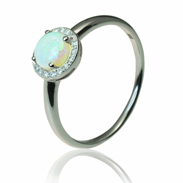 GOLDIE Diamantový prsteň s prírodným opálom LRG425.AVS