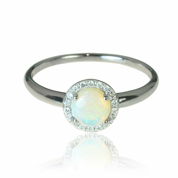 GOLDIE Diamantový prsteň s prírodným opálom LRG425.AVS