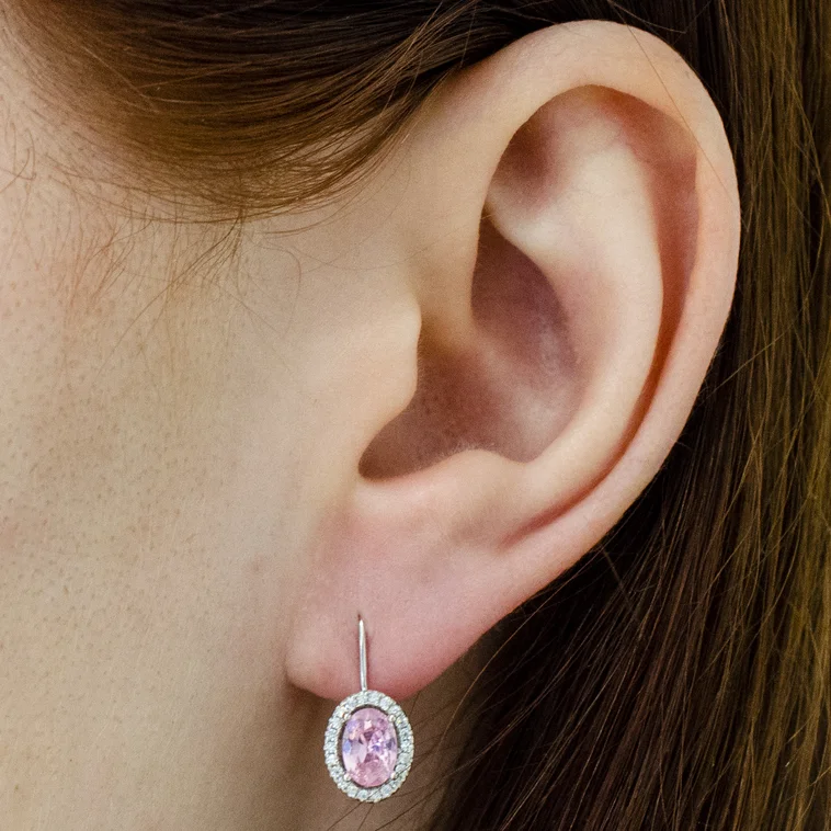 GOLDIE Strieborné náušnice Lilli pink LEAS214.KS GOLDIE Strieborné náušnice Lilli pink LEAS214.KS