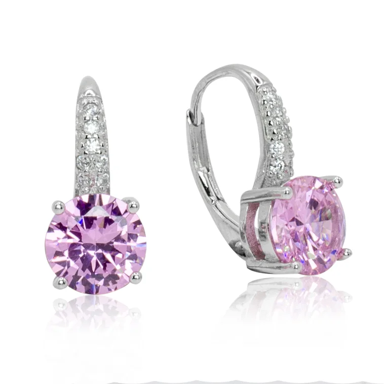 GOLDIE Strieborné náušnice Pink LEAS210.KS GOLDIE Strieborné náušnice Pink LEAS210.KS