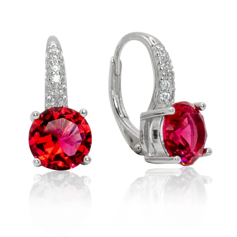 GOLDIE Strieborné náušnice Red LEAS209.KS GOLDIE Strieborné náušnice Red LEAS209.KS