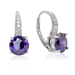 GOLDIE Strieborné náušnice Violet LEAS208.KS GOLDIE Strieborné náušnice Violet LEAS208.KS