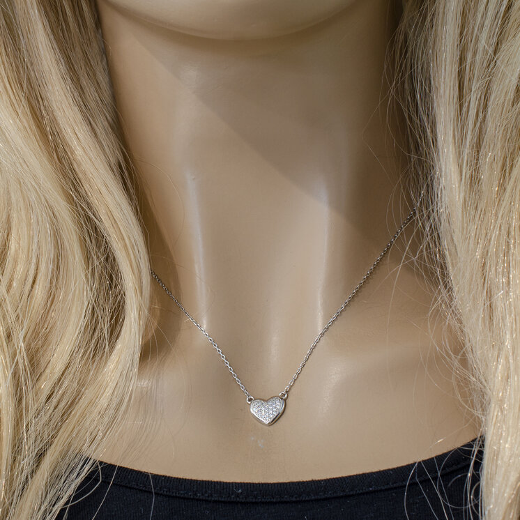 GOLDIE Strieborný náhrdelník srdce LNLS043.KS