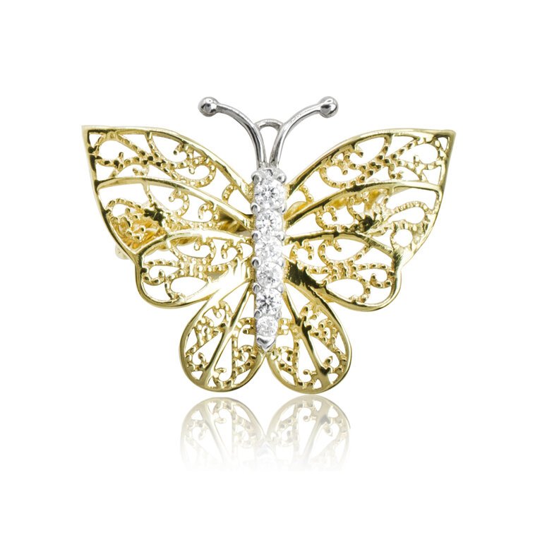GOLDIE Zlatá brošňa Motýlik LBO026.TR