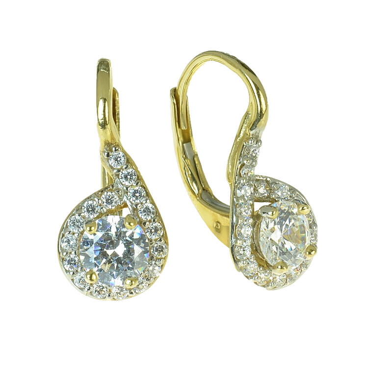 GOLDIE Zlaté náušnice Artistic drop LEA068.TRB