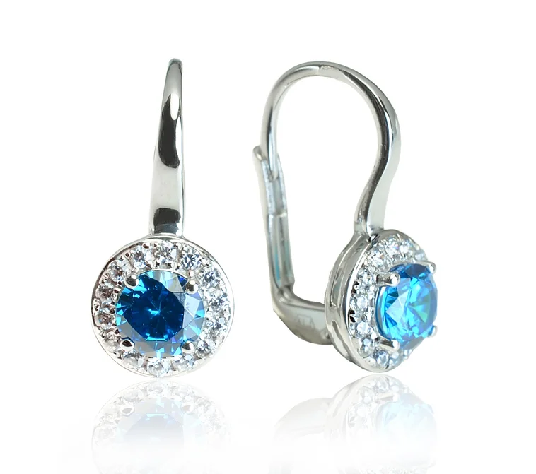 GOLDIE Zlaté náušnice Blue River LEA805.AVB GOLDIE Zlaté náušnice Blue River LEA805.AVB