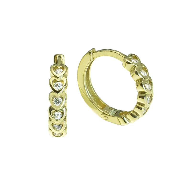 GOLDIE Zlaté náušnice detské Love KEA225.ZOB GOLDIE Zlaté náušnice detské Love KEA225.ZOB