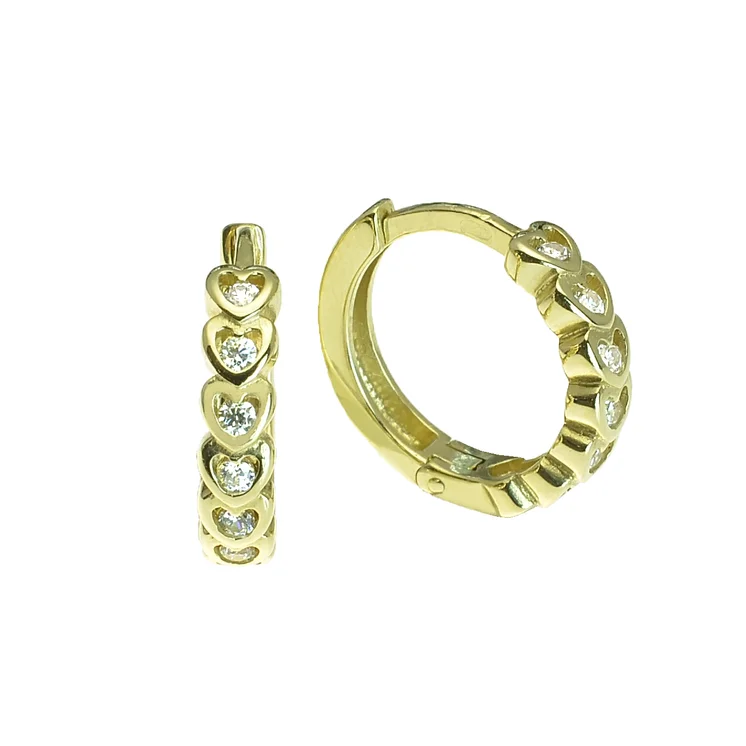 GOLDIE Zlaté náušnice detské Love KEA225.ZOB GOLDIE Zlaté náušnice detské Love KEA225.ZOB