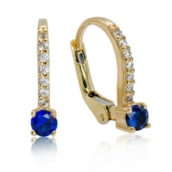 GOLDIE Zlaté náušnice Evie blue LEA1271.TR GOLDIE Zlaté náušnice Evie blue LEA1271.TR