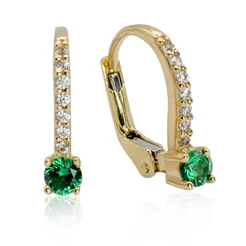 GOLDIE Zlaté náušnice Evie green LEA1268.TR GOLDIE Zlaté náušnice Evie green LEA1268.TR