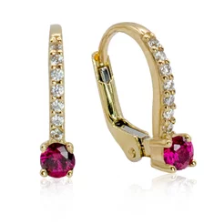 GOLDIE Zlaté náušnice Evie red LEA1276.TR GOLDIE Zlaté náušnice Evie red LEA1276.TR