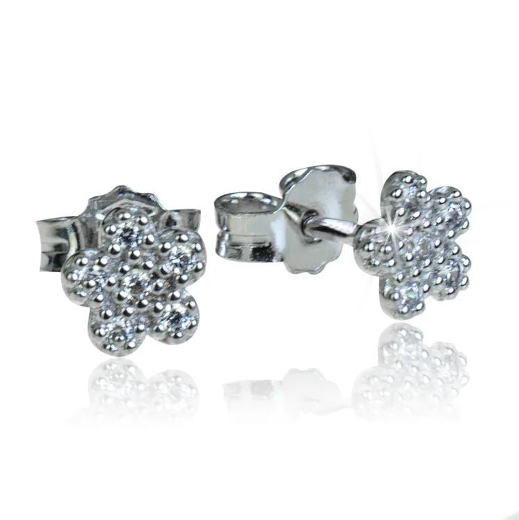 GOLDIE Zlaté náušnice Kvetinky Lessie white LEA1009.TR GOLDIE Zlaté náušnice Kvetinky Lessie white LEA1009.TR