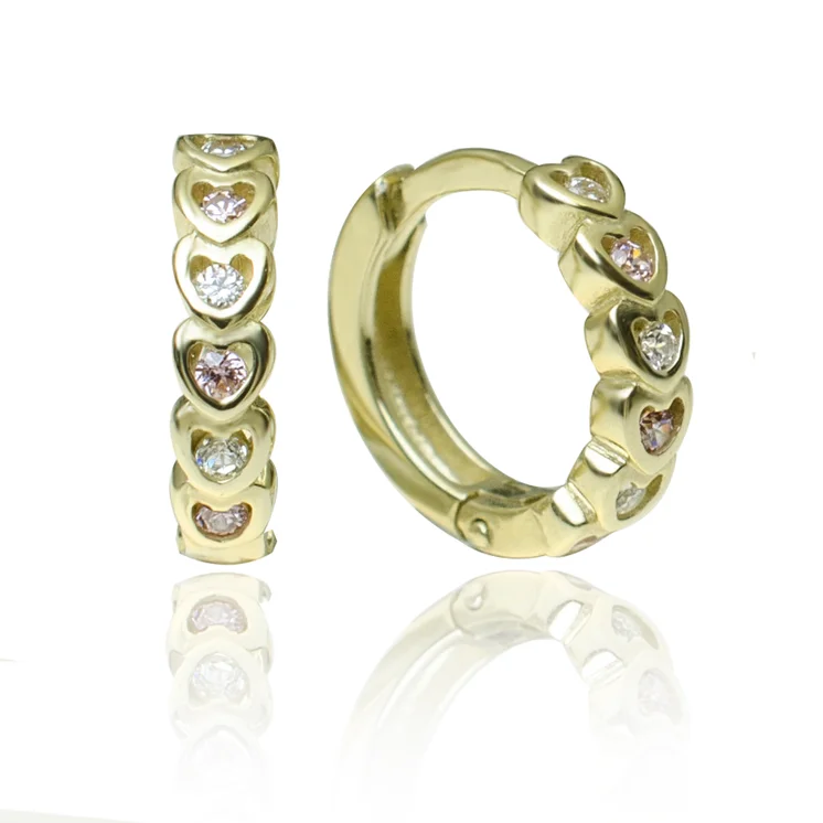GOLDIE Zlaté náušnice Love pink KEA232.ZOB GOLDIE Zlaté náušnice Love pink KEA232.ZOB