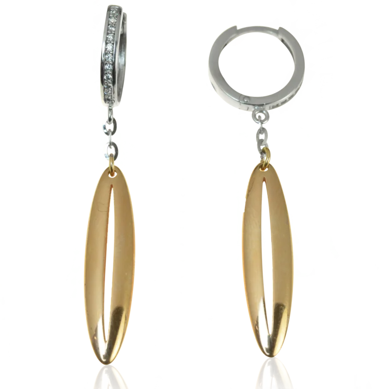 GOLDIE Zlaté náušnice Meril LEA858.TRB