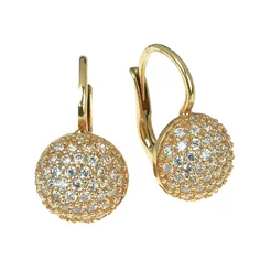 GOLDIE Zlaté náušnice Pink globes LEA357.TRB GOLDIE Zlaté náušnice Pink globes LEA357.TRB