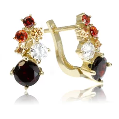 GOLDIE Zlaté náušnice Red passion LEA1039.AV GOLDIE Zlaté náušnice Red passion LEA1039.AV