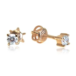 GOLDIE Zlaté náušnice Rose studs LEA843.AWB GOLDIE Zlaté náušnice Rose studs LEA843.AWB