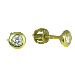 GOLDIE Zlaté náušnice s diamantmi Risetta LEA087.ALB