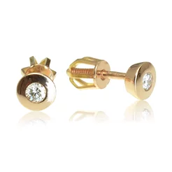 GOLDIE Zlaté náušnice s diamantom Fiona LEA774.ZOB GOLDIE Zlaté náušnice s diamantom Fiona LEA774.ZOB