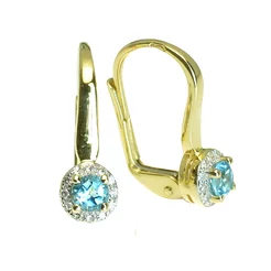 GOLDIE Zlaté náušnice s topásom a diamantmi Liliana LEA790.AVX GOLDIE Zlaté náušnice s topásom a diamantmi Liliana LEA790.AVX