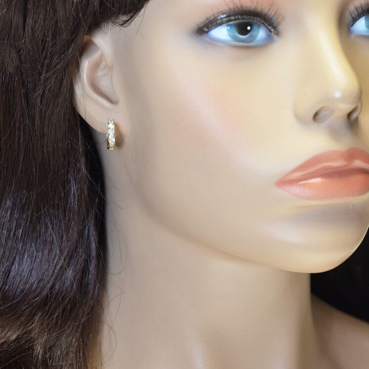 GOLDIE Zlaté náušnice Small gloss LEA182.TRB