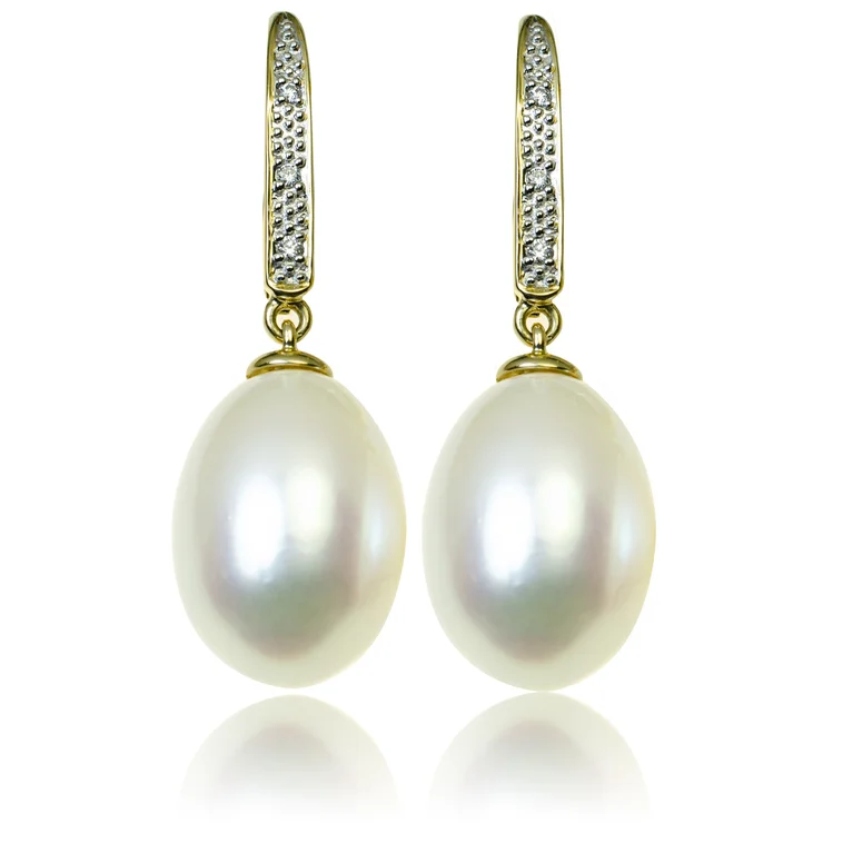 GOLDIE Zlaté náušnice so sladkovodnou perlou a diamantmi Celeste LEA949.PAS GOLDIE Zlaté náušnice so sladkovodnou perlou a diamantmi Celeste LEA949.PAS